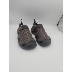 Crocs Swiftwater‎ Deck Sandals Men's Sz 7Brown Mesh Wave Slip-on Water 15041